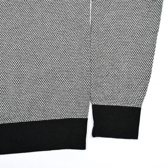 RAG & BONE Harrow Polo Shirt Mens XL Long Sleeve Wool Blend Knit Black Trim - Picture 6 of 12